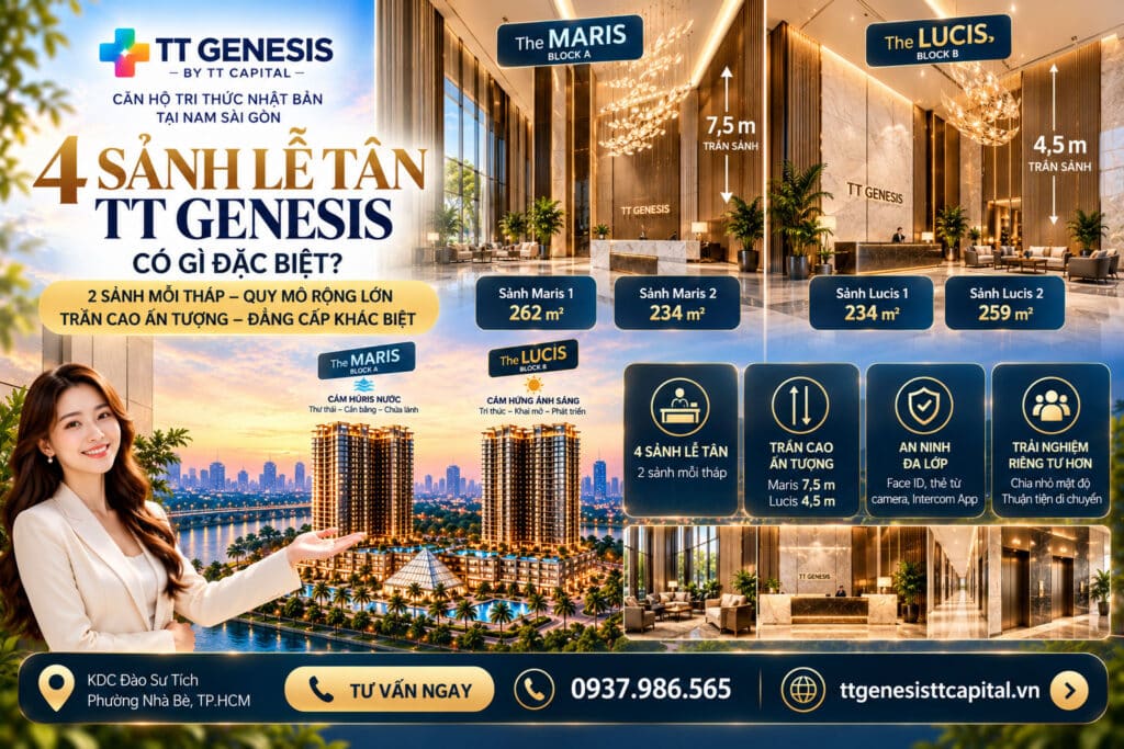 4 sảnh lễ tân TT Genesis có gì đặc biệt?